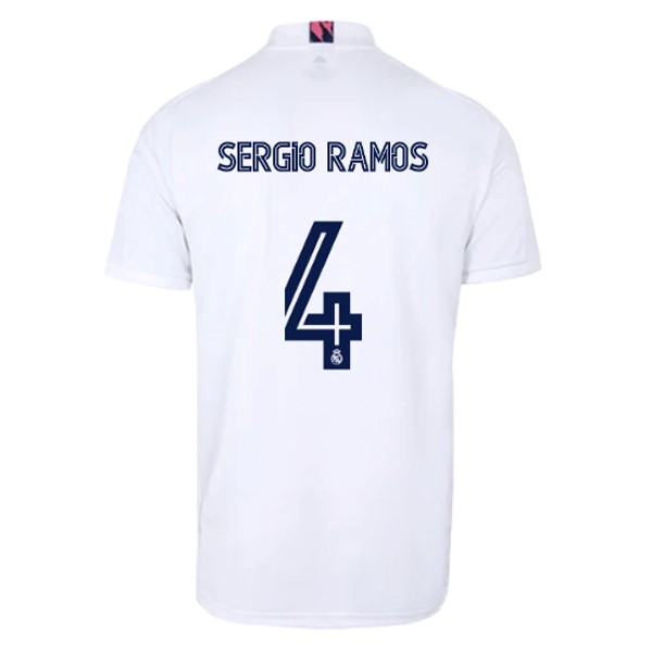 Camiseta Real Madrid 1ª Kit NO.4 Sergio Ramos 2020 2021 Blanco